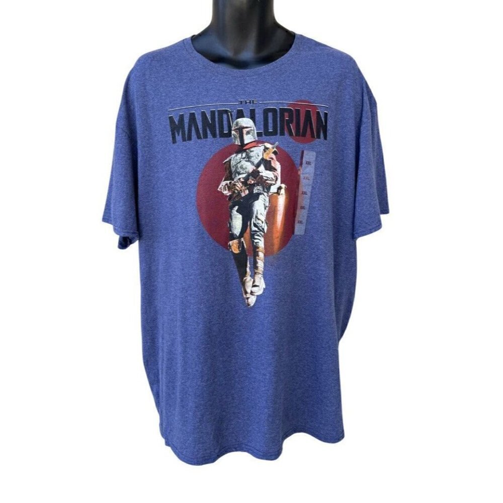 Star Wars The Mandalorian Mens T Shirt Size XL Blue Mad Engine Boba Fett - Picture 11 of 14